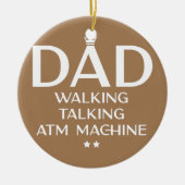 Mens Vater Wandern Talk Geldautomat Funny Keramik Ornament (Vorne)