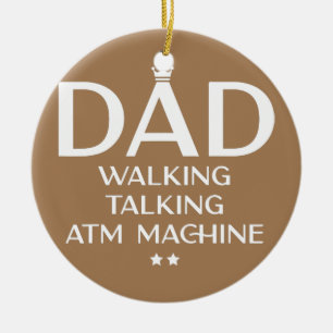 Mens Vater Wandern Talk Geldautomat Funny Keramik Ornament