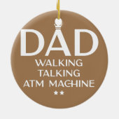 Mens Vater Wandern Talk Geldautomat Funny Keramik Ornament (Hinten)