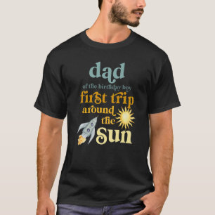 Mens Vater Weltraum 1. Geburtstag Erste Reise T-Shirt