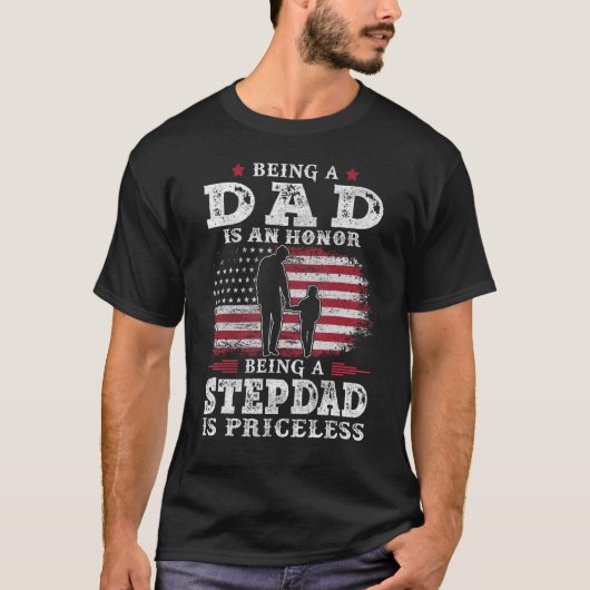 Mens Vater zu sein ist eine Ehre, Stepdad zu sein. T-Shirt (Vorderseite)