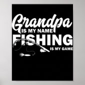 Mens Vaters Day Opa ist mein Name Fischen ist mein Poster (Vorne)