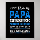 Mens Vaters Day Opa, sie nennen mich Papa Poster (Vorne)