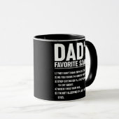 Mens Vaters Lieblings-Redewendungen Sonniger Vater Tasse (VorderseiteRechts)