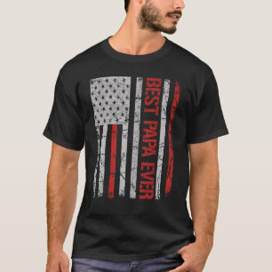 Mens Vatertag Beste Papa je mit US-Amerikaner T-Shirt