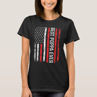 Mens Vatertag Beste Poppa je mit US-Amerikaner T-Shirt
