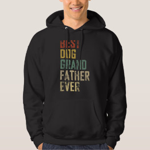 Mens Vatertag Bester Hund Großvater je Vintag Hoodie