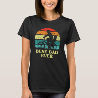 Mens Vatertag Bester Vater je Retro Sonnenuntergan T-Shirt