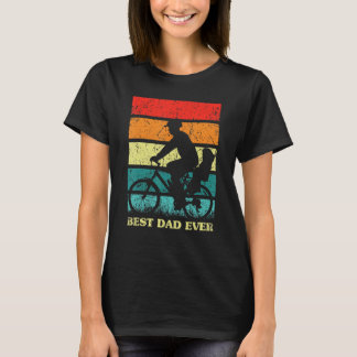 Mens Vatertag Bester Vater je Retro Sonnenuntergan T-Shirt