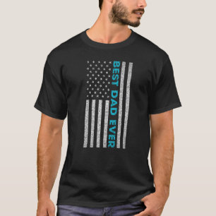 Mens Vatertag Bester Vater je US-amerikanische Fla T-Shirt