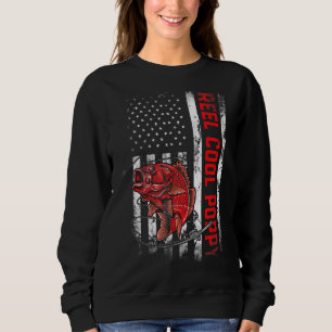 Mens Vatertag Cooler Mohnfisch Amerikanischer Fisc Sweatshirt
