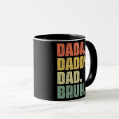 Mens Vatertag Dada Daddy Vater Bruh Tasse (VorderseiteRechts)