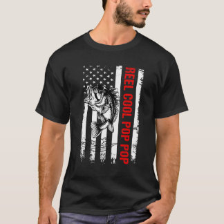 Mens Vatertag Für Papa Reel Cool Pop Pop Fischen T-Shirt