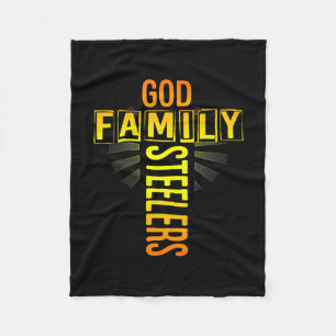 Mens Vatertag Geschenk Gottes Familie Steeler Kreu Fleecedecke