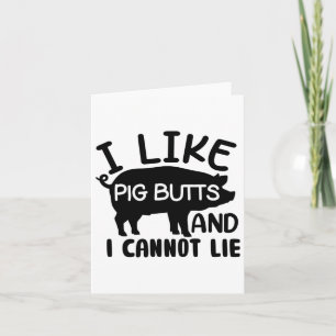 Mens Vatertag Grillen I like Pig Hinterns Grill Karte