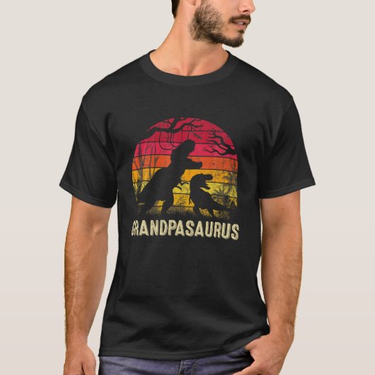 Mens Vatertag GroßvaterSaurus Rex Funny Dinosaurie T-Shirt (Vorderseite)