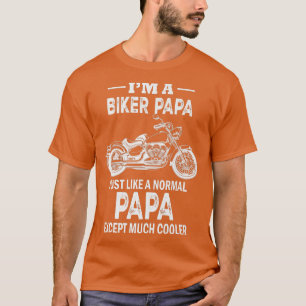 Mens Vatertag Ich bin Biker Papa Motorrad Moto T-Shirt