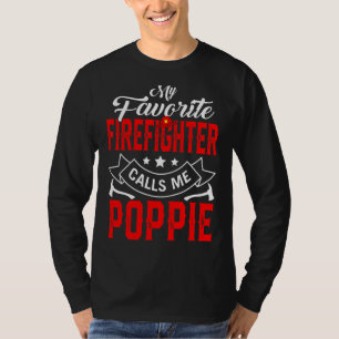 Mens Vatertag Mein Lieblingsfeuerkämpfer nennt mic T-Shirt