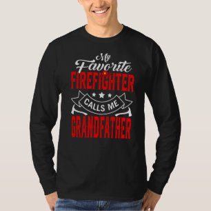 Mens Vatertag Mein Lieblingsfeuerkämpfer nennt mic T-Shirt