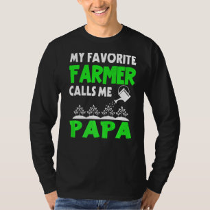 Mens Vatertag Mein liebster Bauer nennt mich Papa T-Shirt
