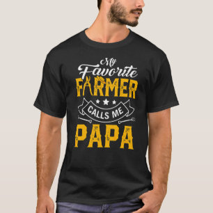 Mens Vatertag Mein liebster Bauer nennt mich Papa T-Shirt