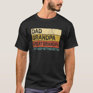 Mens Vatertag von Großkindern Vater Opa Große T-Shirt
