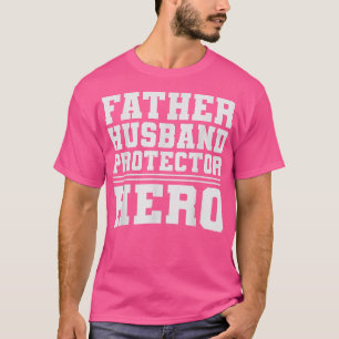 Mens VATHER HUSBAND PROTECTOR HERO Vater Daddy Fun T-Shirt