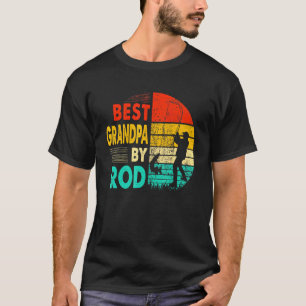 Mens Vathers Day bester Großvater von Rod Fishin T-Shirt