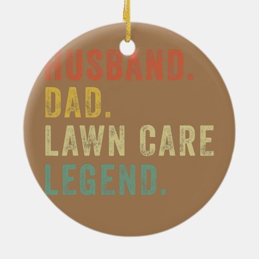 Mens Vathers Day Garening Geschenk Sonnige Rasenpf Keramik Ornament (Hinten)