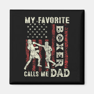 Mens Vathers Day Mein Lieblings-Boxer nennt mich V Magnet