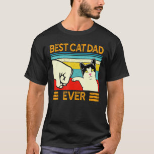 Mens Vathers Day Retro Vintag Beste Katze Vater je T-Shirt