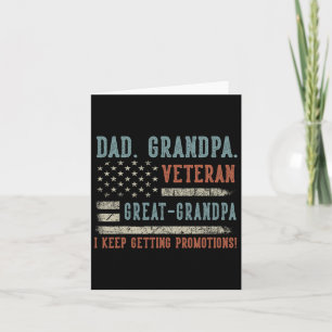 Mens Vathers Day Vater Opa Veteran Großvater Karte