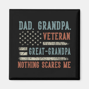 Mens Vathers Day Vater Opa Veteran Großvater Magnet