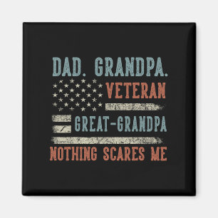 Mens Vathers Day Vater Opa Veteran Großvater Magnet
