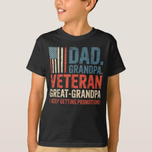 Mens Vathers Day Vater Opa Veteran Großvater T-Shirt
