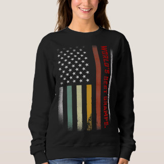 Mens Vathers Day Weltbeste Gramps je Fla Sweatshirt
