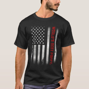 Mens Vathers Day World's Best Poppy jemals Fl T-Shirt