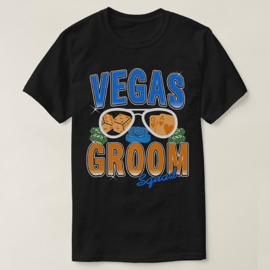 Mens Vegas Groom Squad Bachelor T-Shirt (Design vorne)