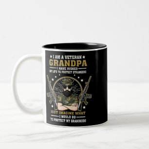 Mens Veteran Opa haben das Leben riskiert, um G Zweifarbige Tasse