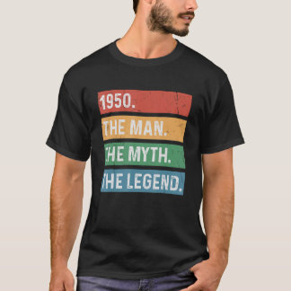 Mens Vintag 1950 Klassik 73. Geburtstagsdekoration T-Shirt