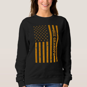 Mens Vintag Bee American Flag Bee Großvater Vater Sweatshirt