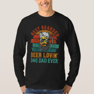 Mens Vintag Best Bartded Biere Lovin Dog Vater T-Shirt