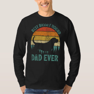 Mens Vintag Best Basset Hound Vater je Vater T-Shirt