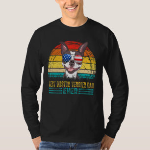 Mens Vintag Best Boston Terrier Vater Ever Men Fat T-Shirt