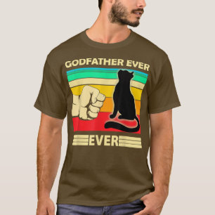 Mens Vintag Best Cat Godvater je Bump Funn T-Shirt