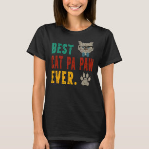 Mens Vintag Best Cat Pa Paw Ever Bump Fi Federn T-Shirt
