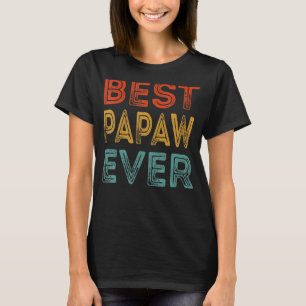 Mens Vintag Best Cat Papaw Ever Bump Fit Cat Vater T-Shirt