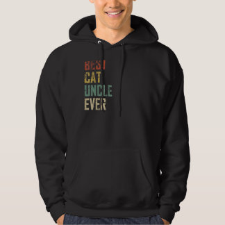 Mens Vintag Best Cat Uncle Ever Vatertag Hoodie