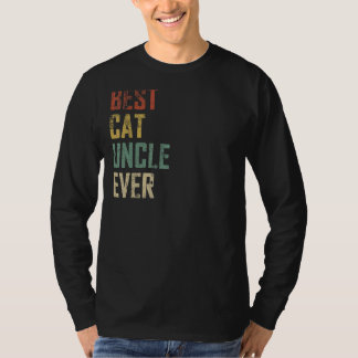 Mens Vintag Best Cat Uncle Ever Vatertag T-Shirt