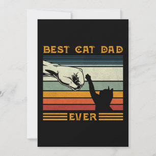 Mens Vintag Best Cat Vater je Bump Chat Lover Einladung